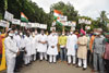 Bandra East Assembly MLA Zeeshan Baba Siddique with Team Protest at Bandra Collector office.