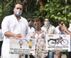 Bandra East Assembly MLA Zeeshan Baba Siddique with Team Protest at Bandra Collector office.