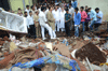 Opposition Leader MLA Radhakrishna Vikhe Patil visit the site of Collapsed Building at Thane & Thakurli.