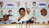 MPCC President Ashokrao Chavan During Press Conference at Gandhi Bhavan.