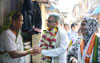 186-Mumbadevi Assembly Congress Party Candidate Amin Patel Padyatra at Nagpada.