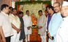 MPCC President & MP Ashokrao Chavan for Ganpati Bappa Darshan at Ex.Mumbai Congress President Kripashankar Singh Residence. MPCC President & MP Ashokrao Chavan for Ganpati Bappa Darshan at Ex.Mumbai Congress President Kripashankar Singh Residence.