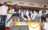 Railway Minister Suresh Prabhu & Social Justice Empowerment Minister Ramdas Athawale at â€œMUMBAIKARON KO KAI NAVEEN SEVAAON AUR SUVIDHAON KEE SAUGATTEIN BEMISALâ€ program in Mumbai.