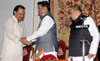 GOVERNOR K.SANKARNAYRAYANAN IS GIVING OATH TO AJITDADA PAWAR AS MAHARASHTRA DY.CHIEF MINISTER ON OCCASION CHIEF MINISTER PRITHVIRAJ CHAVAN AT RAJ BHAVAN. GOVERNOR K.SANKARNAYRAYANAN IS GIVING OATH TO AJITDADA PAWAR AS MAHARASHTRA DY.CHIEF MINISTER ON OCCASION CHIEF MINISTER PRITHVIRAJ CHAVAN AT RAJ BHAVAN.