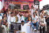 BMC Ex.Opposition Leader Corporator Devendra (Bala) Ambekar with Team Protest against Potholes at Andheri.