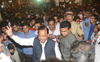 176-Bandra(E) Assembly Constituency Congress-NCP Candidate Narayanrao Rane at Govt.Colony Bandra during Campaign Rally.