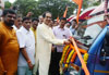 Shiv Sena Uddhav Thackeray During Public Release Ceremony of Tata Tempo's To Make Marathi Entrepreneurs at Kala Chowky.