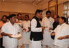 TEA PARTY BY CHIEF MINISTER PRITHVIRAJ CHAVAN DAY BEFORE MONSOON SESSION IN MUMBAI AT SAHAYADRI GUEST HOUSE.