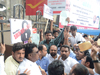 Mumbai Youth Congress President Ganeshkumar Yadav & Team Protest Against BJP Government at Jogeshwari Post Office.