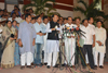 Congress & NCP Ledaers joint Press Conference at Nagpur Vidhan Bhavan. Congress & NCP Ledaers joint Press Conference at Nagpur Vidhan Bhavan.