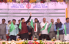 Central Minister Piyush Goyal for Flagging Off the new Mumbai-New Delhi Rajdhani Express & other Train Servies at Chhatrapati Shivaji Terminus on occason MOS Ramdas Athawale & others.
