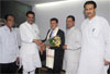 CHIEF MINISTER PRITHVIRAJ CHAVAN AT VARSHA BUNGLOW.
