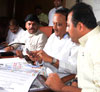 Launch of NCP Youth Congress Website by NCP Leader Ajit Pawar at NCP Bhavan.