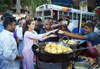 Mumbai North Lok Sabha Congress Party Candidate Urmila Matondkar visted Local Khau Galli and ate Vada Pav during her Campaign at Dahisar.