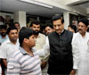 CHIEF MINISTER PRITHVIRAJ CHAVAN MEETS MNS LATE MLA.RAMESH VANJLE FAMILY AT PUNE.