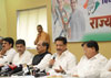 Chief Minister Prithviraj Chavan & MPCC President Manikrao Thakare Press Conference At Tilak Bhavan Dadar.