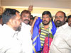 RPI LEADER RAMDAS ATHAWALE AT SAVIDHAN BUNGLOW BANDRA.