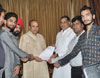 MUMBAI CONGRESS (NSUI) STUDENT'S PROTEST B.S.P OFFICE AT AZAD MAIDAN.
