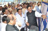CHIEF PRITHVIRAJ CHAVAN MINISTER NARAYANRAO RANE & MPCC.PRESIDENT AT JAITAPUR CHIEF PRITHVIRAJ CHAVAN MINISTER NARAYANRAO RANE & MPCC.PRESIDENT AT JAITAPUR