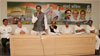 ALL CONGRESS LEADER'S MEETS AT RAJIV GANDHI BHAVAN (MRCC) AZAD MAIDAN.