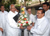 NCP.CHIEF & CENTRAL MINISTER SHARAD PAWAR AT RASHTRAVADI BHAVAN NARIMAN POINT.