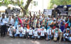 Ex. MLA Jaganath Shetty Protest against Pollution Problem in Pratiksha Nagar .