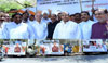 Member of Parliament & AICC General Secretary & CWC Member Gurudas Kamat launched 6 Campaign Raths today at Y.B. Chavan Centre at the hands of Shri Mohan Prakash, General Secretary AICC, Shri Manikrao Thakare President MPCC & Prof Janardhan Chandurkar. Member of Parliament & AICC General Secretary & CWC Member Gurudas Kamat launched 6 Campaign Raths today at Y.B. Chavan Centre at the hands of Shri Mohan Prakash, General Secretary AICC, Shri Manikrao Thakare President MPCC & Prof Janardhan Chandurkar.