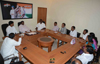 MUMBAI CONGRESS PRESIDENT JANARDAN CHANDURKAR MEETING WITH SC & ST CONGRESS PARTY WORKERS AT RAJIV GANDHI BHAVAN.