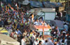 South Mumbai Congress/NCP/PRP (Kawade) Republican Party of India(Democratic)Alliance MP.Candidate Milind Deora Election Campaign Rally in South Mumbai Parliamentary Constituency at Nagpada Assembly. South Mumbai Congress/NCP/PRP (Kawade) Republican Party of India(Democratic)Alliance MP.Candidate Milind Deora Election Campaign Rally in South Mumbai Parliamentary Constituency at Nagpada Assembly.