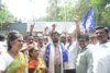 RPI Leader MP.Ramdas Athawale during Protest at Chembur Police Station against Malad Hooch Tragedy & illegal illict Liquor in Mumbai.
