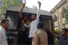 MUMBAI CONGRESS (NSUI) STUDENT'S PROTEST B.S.P OFFICE AT AZAD MAIDAN.