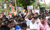 Youth Congress Protest at Azad Maidan CST Mumbai.