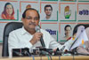 Opposition Leader Vikhe Patil Press Conference at Gandhi Bhavan.