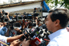 Congress Party Elected MLA NItesh Narayanrao Rane Interacting With Media/Press at Vidhan Bhavan.