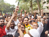 Zeeshan Baba Siddique Win Celebration in Bandra Mumbai.