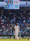SACHIN TEDULKAR AT WANKHEDE STADIUM IN MUMBAI DURING HIS LAST TEST MATCH.
